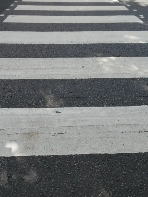 The zebra crossing on Abbey Road in St John's Wood, London, photographed in August 2025