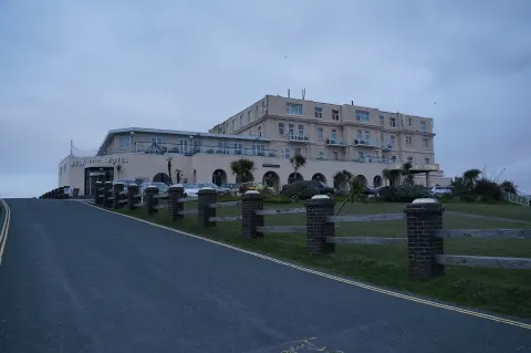 The Atlantic Hotel on the headland above Newquay, Cornwall, where the Beatles stayed while filming Magical Mystery Tour