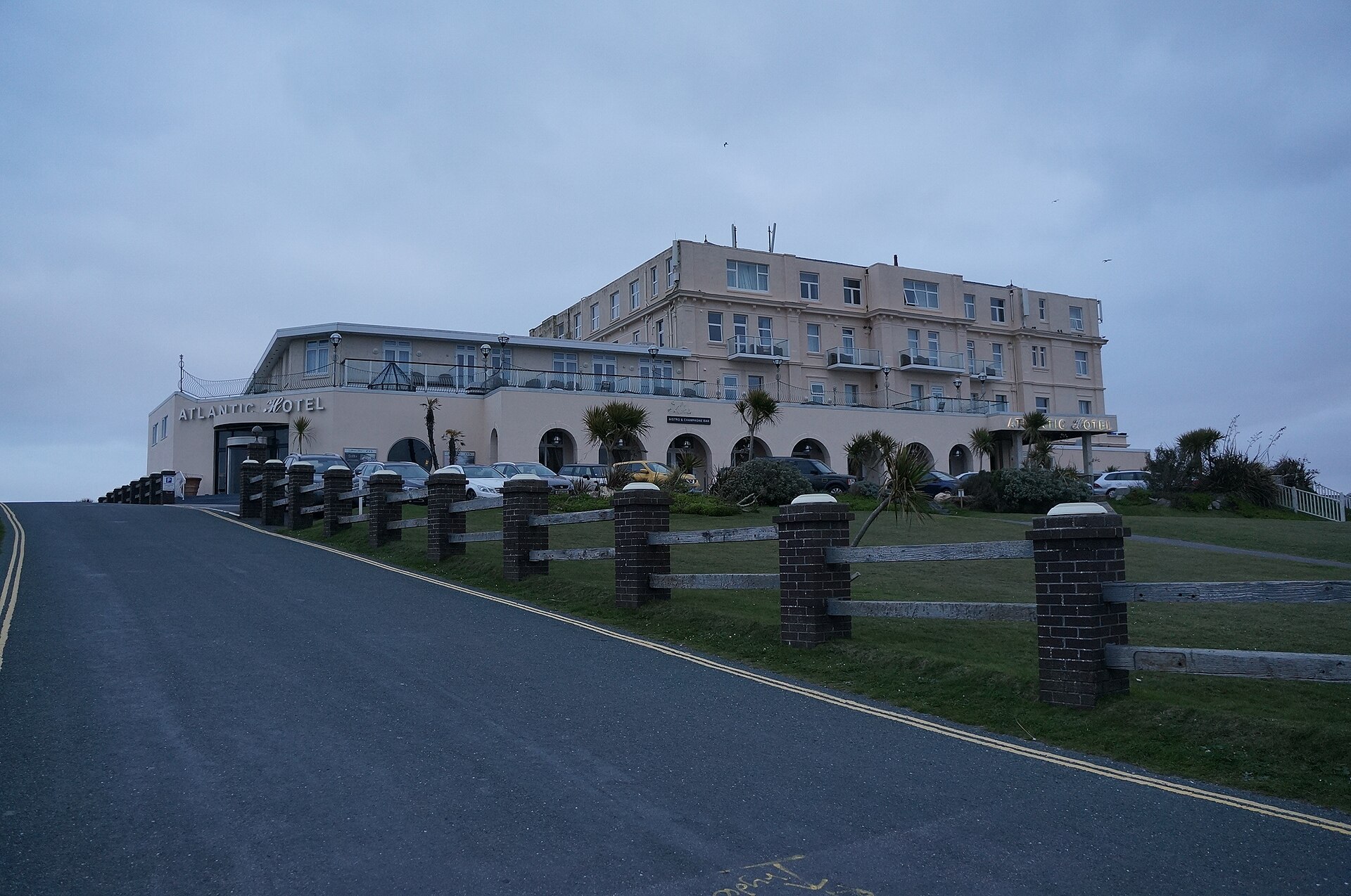 The Atlantic Hotel on the headland above Newquay, Cornwall, where the Beatles stayed while filming Magical Mystery Tour