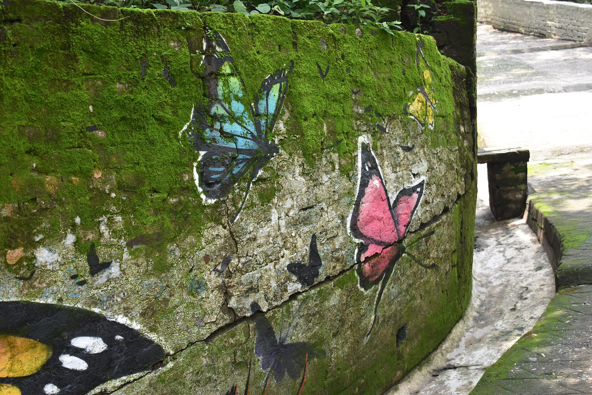 Entrance gate of the Beatles Ashram (Chaurasi Kutia) in Rishikesh, India
