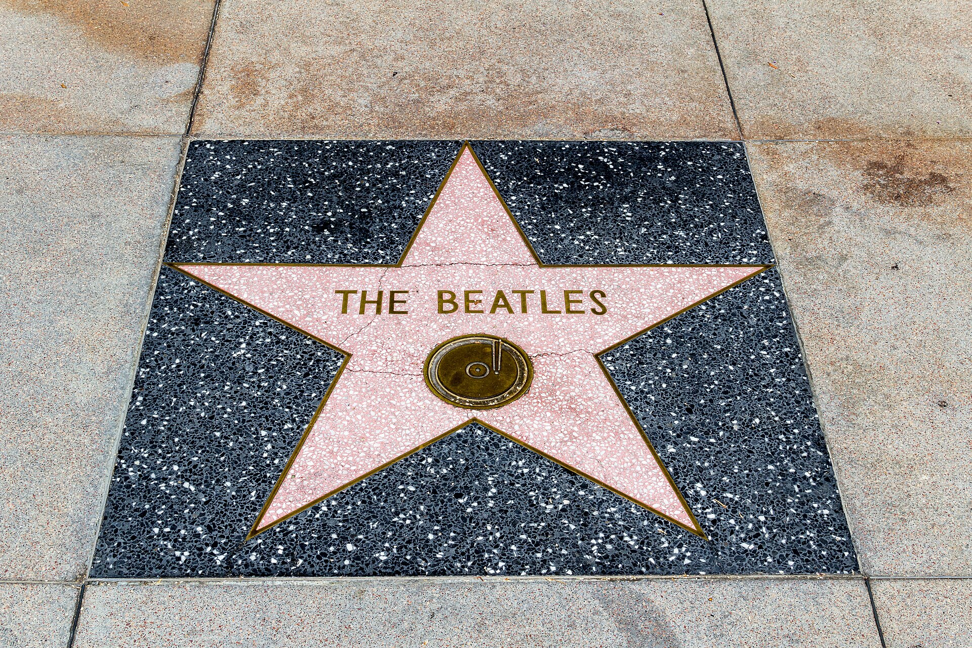 The Beatles' star on the Hollywood Walk of Fame, Hollywood Boulevard, Los Angeles