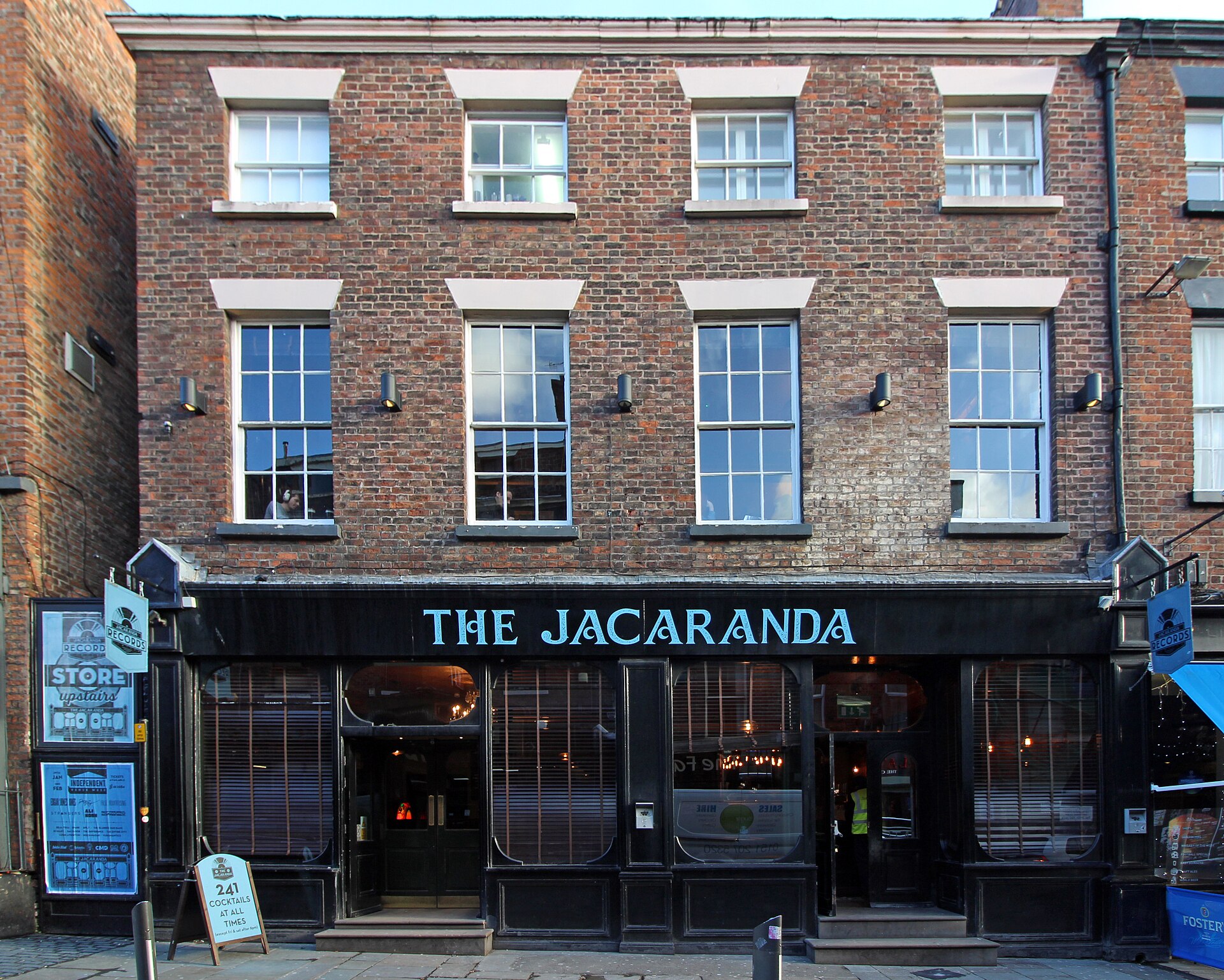 Front of the Jacaranda on Slater Street, Liverpool, in February 2018