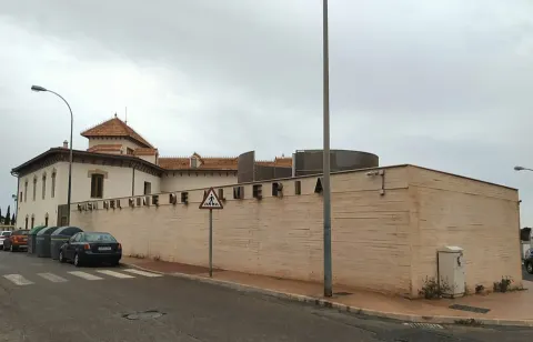 Main facade of the Casa del Cine, the former Santa Isabel house where John Lennon stayed in 1966, in Almería