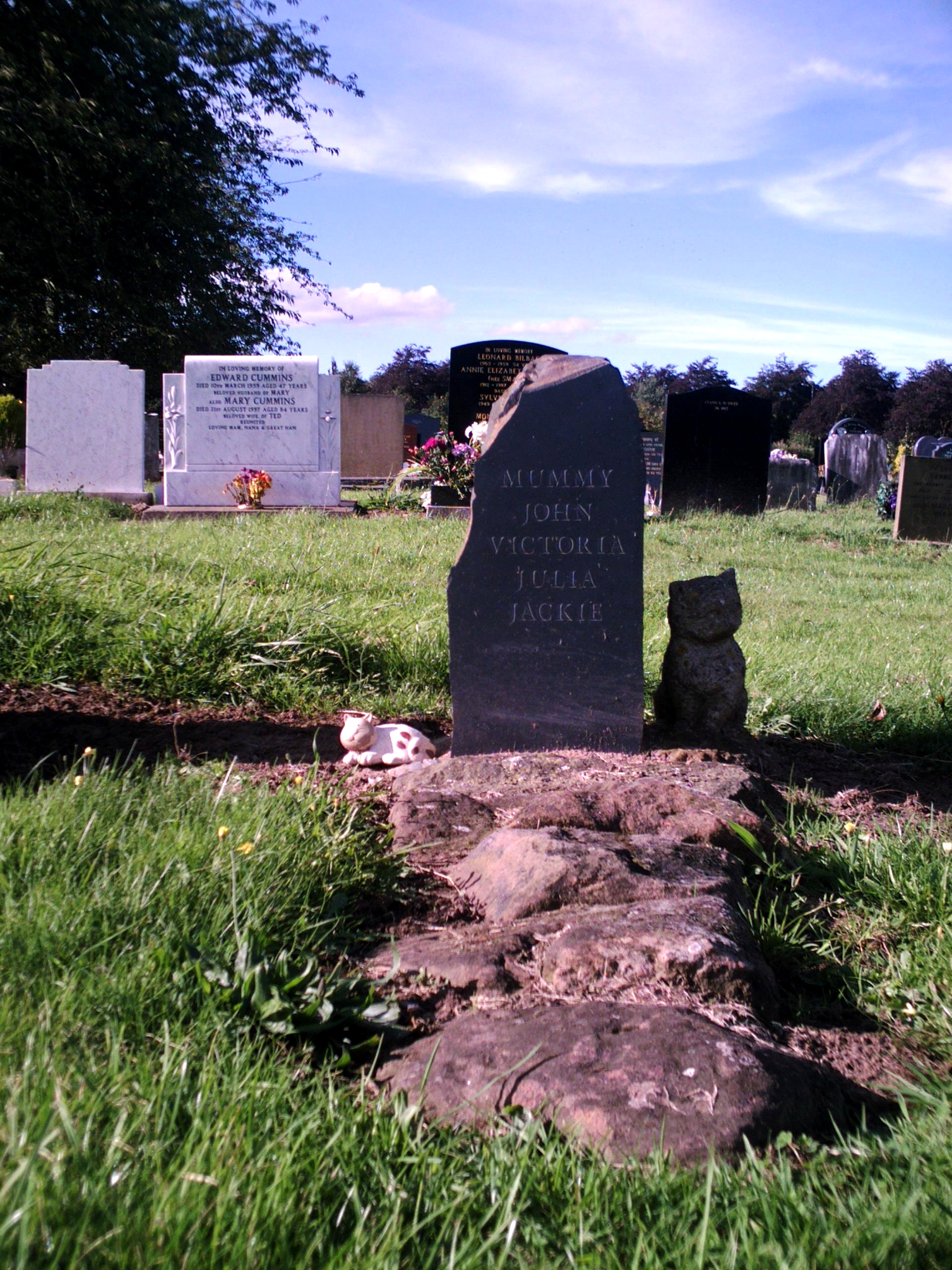 Headstone of Julia Lennon, John Lennon's mother, in Allerton Cemetery, Liverpool