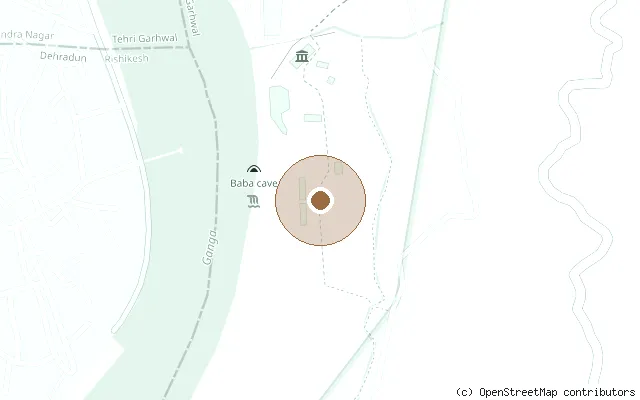 Map showing the location of Beatles Ashram (Chaurasi Kutia), Rishikesh in Rishikesh