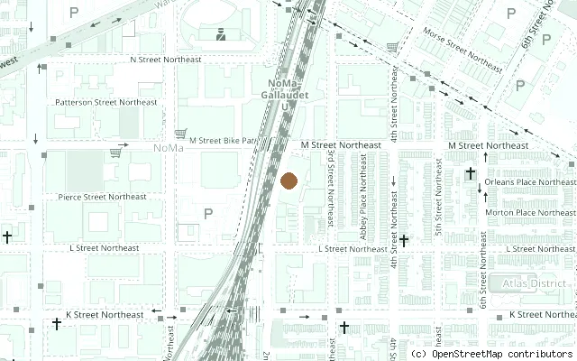 Map showing the location of Washington Coliseum (Uline Arena), site of the Beatles' first US concert in Washington