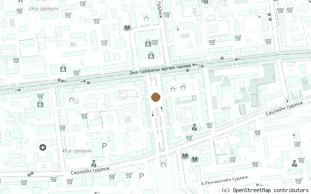 Map showing the location of Beatles Monument, Ulaanbaatar in Ulaanbaatar