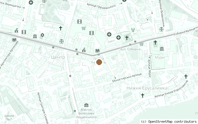 Map showing the location of Beatles Monument, Liverpool Square, Vinnytsia in Vinnytsia