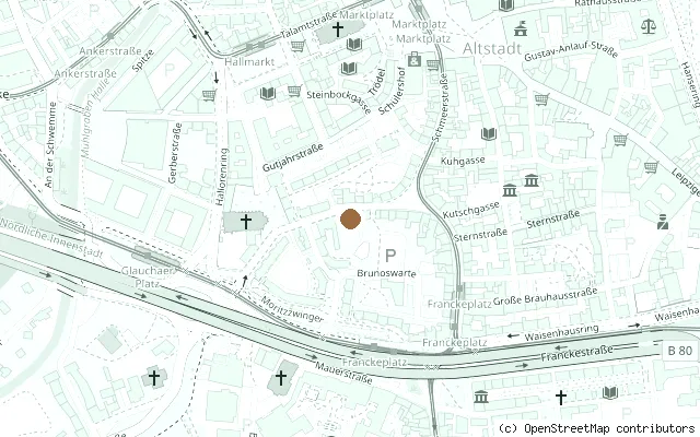 Map showing the location of Beatles Museum, Halle (Saale) in Halle (Saale)