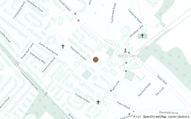 Map showing the location of Casbah Coffee Club, West Derby in Liverpool