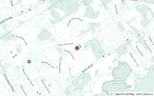 Map showing the location of Double Fantasy Sculpture in Paget
