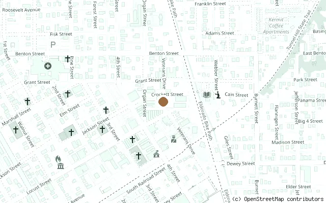 Map showing the location of The "British Invasion" Begins marker, VFW Hall, Eldorado in Eldorado
