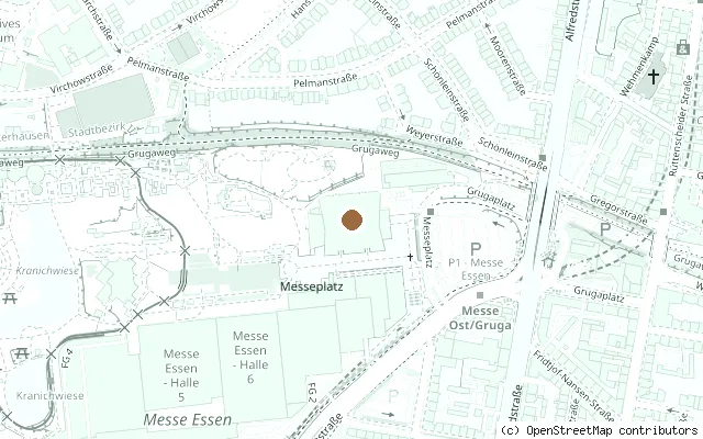 Map showing the location of Grugahalle, Essen (Beatles 1966 concerts) in Essen
