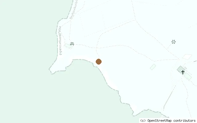 Map showing the location of Imagine Peace Tower, Viðey in Reykjavík