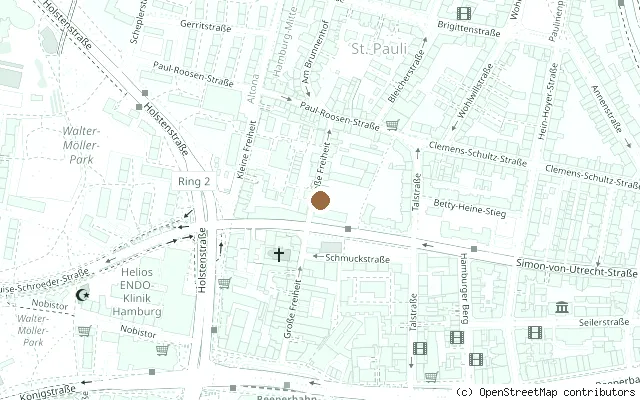 Map showing the location of Indra Club, Hamburg in Hamburg