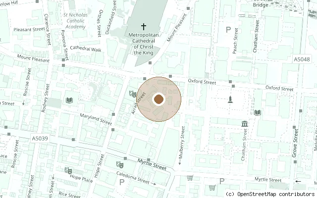 Map showing the location of John Lennon birthplace plaque, former Liverpool Maternity Hospital in Liverpool