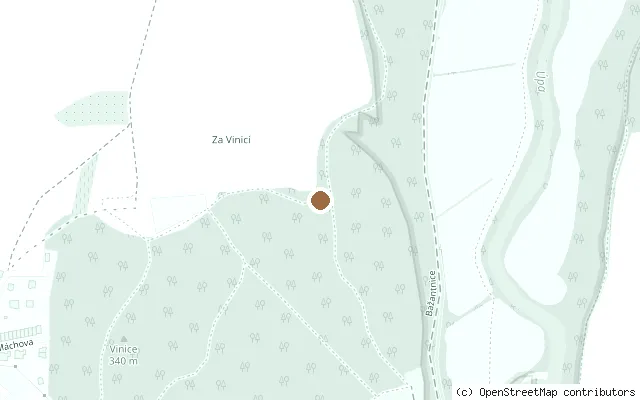 Map showing the location of John Lennon memorial, Česká Skalice in Česká Skalice