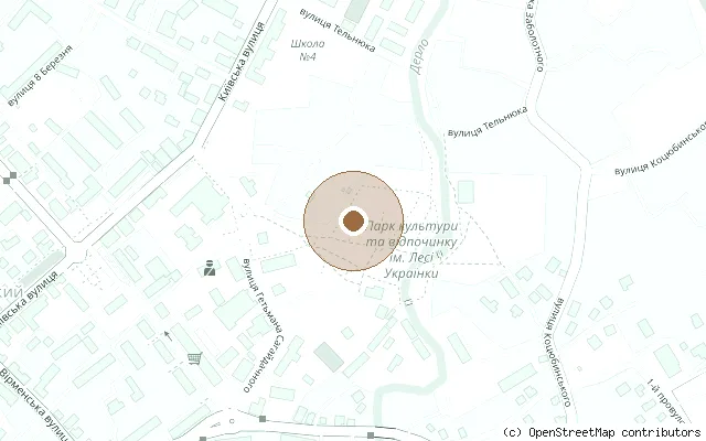 Map showing the location of John Lennon Monument, Mohyliv-Podilskyi in Mohyliv-Podilskyi
