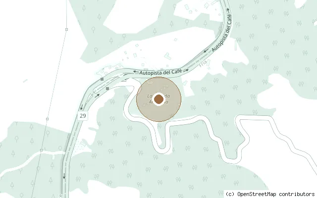Map showing the location of John Lennon statue, Posada Alemana, Salento in Salento