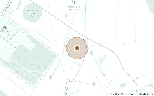 Map showing the location of Knole Park, Strawberry Fields Forever and Penny Lane filming location in Sevenoaks