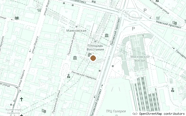 Map showing the location of Kolya Vasin Beatles Museum, St Petersburg in Saint Petersburg