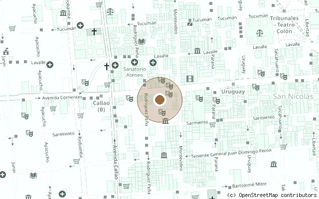 Map showing the location of Museo Beatle, Buenos Aires in Buenos Aires