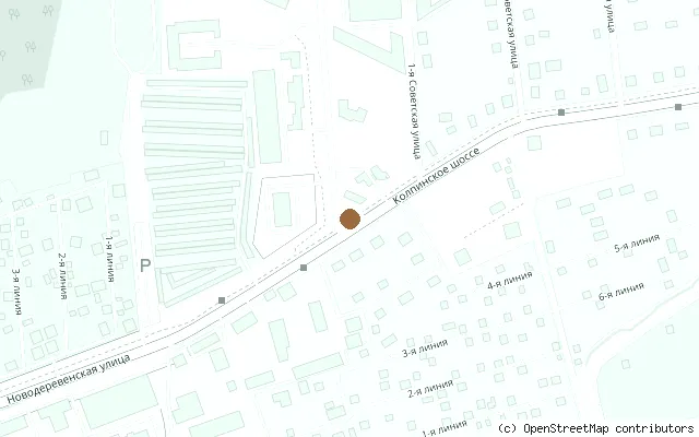 Map showing the location of Yellow Submarine Sculpture, Pushkin (St Petersburg) in Saint Petersburg
