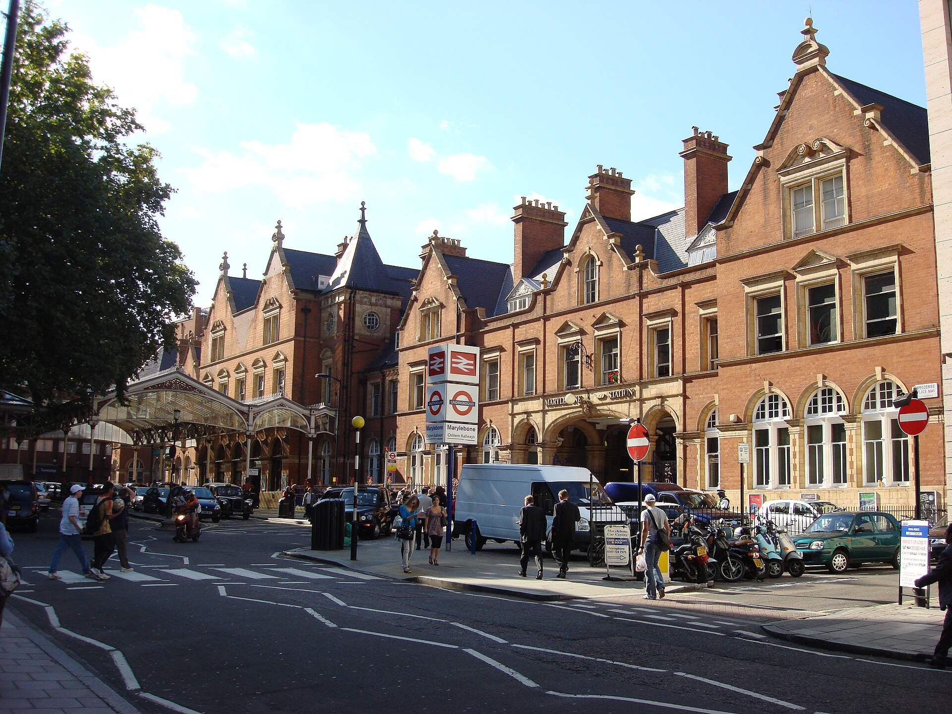 Front of Marylebone station on Melcombe Place, London, where A Hard Day's Night was filmed