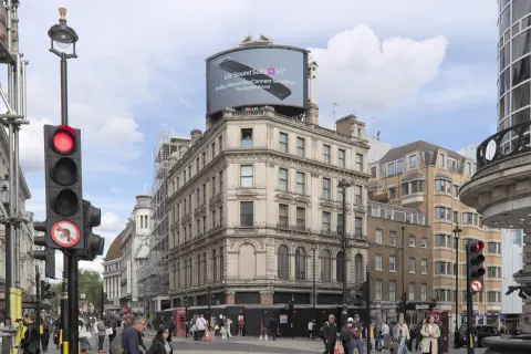 The Prince of Wales Theatre on Coventry Street, London, venue of the Beatles' 1963 Royal Variety Performance