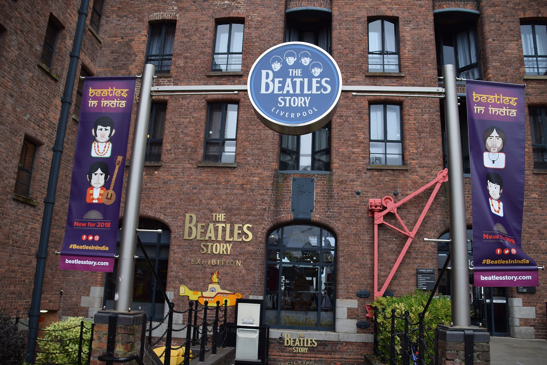Entrance to The Beatles Story museum at Royal Albert Dock, Liverpool