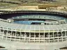Aerial postcard view of Atlanta Stadium, later Atlanta–Fulton County Stadium, where the Beatles played in 1965, around the late 1960s