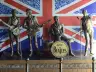 Figures of the four Beatles outside the Liverpool café in Donetsk, photographed in August 2011