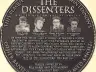 The Dissenters plaque above a doorway inside Ye Cracke pub, Rice Street, Liverpool