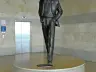 Tom Murphy's bronze John Lennon statue on the upper floor of the terminal at Liverpool John Lennon Airport