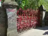 The red gates of Strawberry Field on Beaconsfield Road, Liverpool
