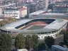 Aerial view of the Velodromo Vigorelli track and stands in Milan, 2018